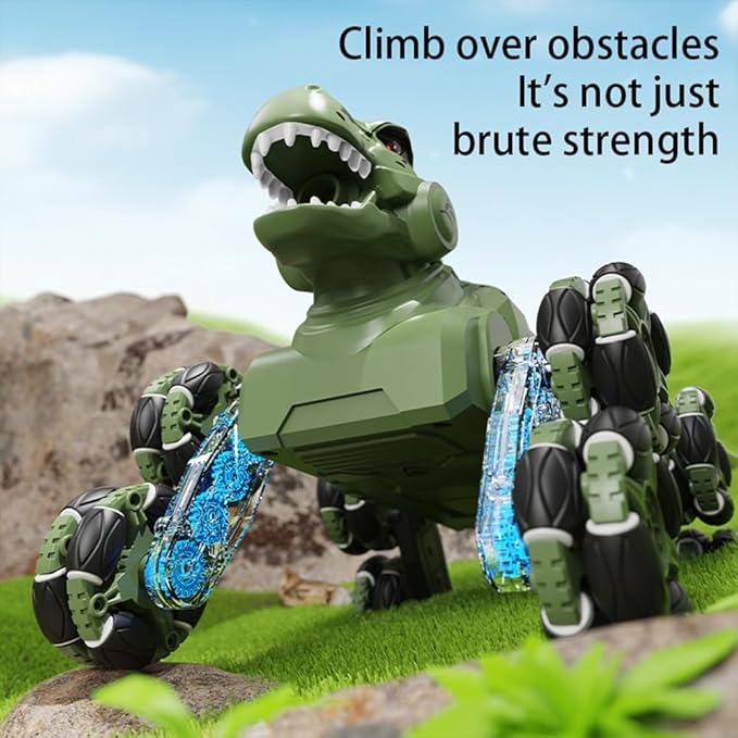 Dinosaur Remote Control Car, 8WD Monster Truck Toys for Boys Age 6-12, Gesture Sensing RC Stunt Cars with Spray&Light, Novelty Children's Toys
