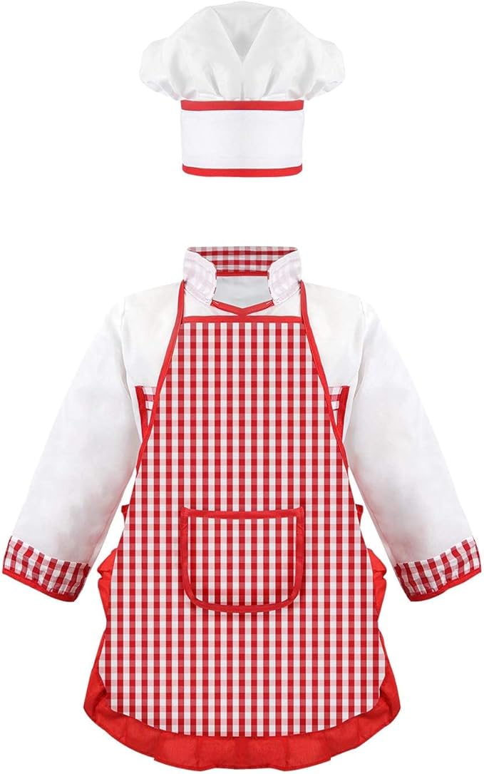 Jeowoqao Boy's Dress Up Costumes Set, Kids Role Play Set 11pcs Dress Up Trunk Pirate, Chef, Construction Worker, Policeman Costume For Kids Girls Toddler Age 3 4 5 6 Christmas Birthday Gift