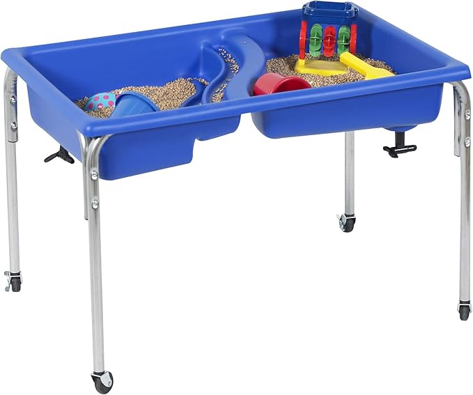Children's Factory, 1136-24, Neptune Sensory Table, Kids Sand and Water Learning Activity Table for Classroom or Playroom, 24-Inch-High, Blue
