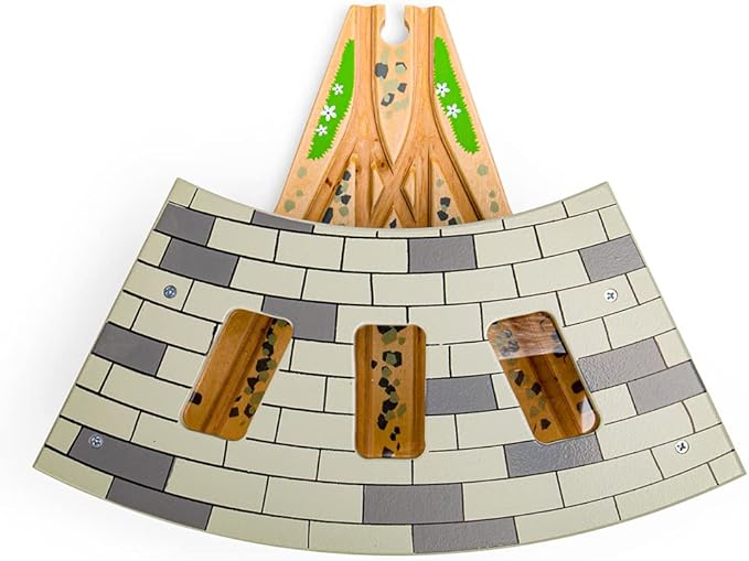 Bigjigs Rail Triple Engine Wooden Shed, Wooden Toys, Small Shed for Toy Trains, Wooden Train Set, Wooden Train Track Accessories, Bigjigs Train Accessories