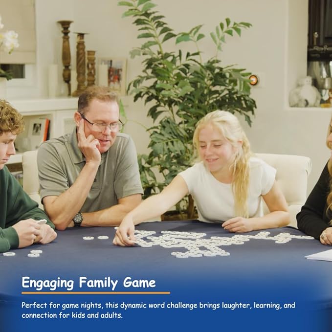 Game, Word Puzzle for Adults, Family, and Kids, Fun Game for Ages 8+, Travel Size, 1-4 Players