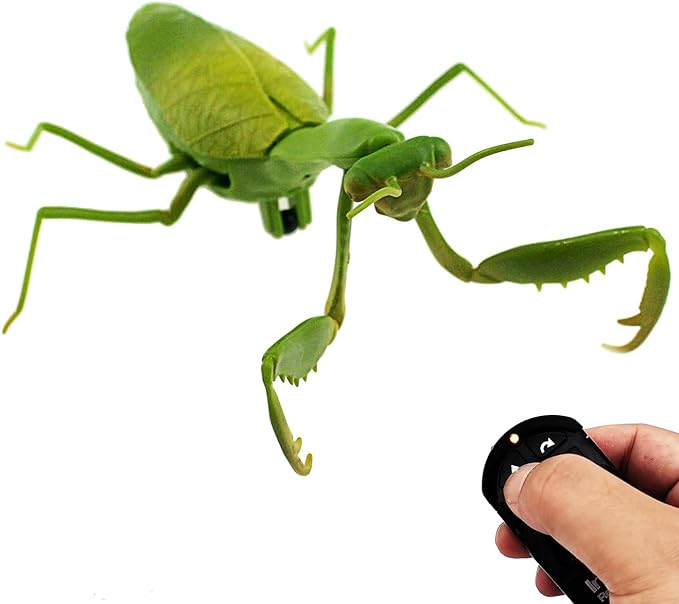 Tipmant RC Praying Mantis Toy IR Remote Control Animal Realistic Insect Car Vehicle Electric for Kids Birthday Gifts