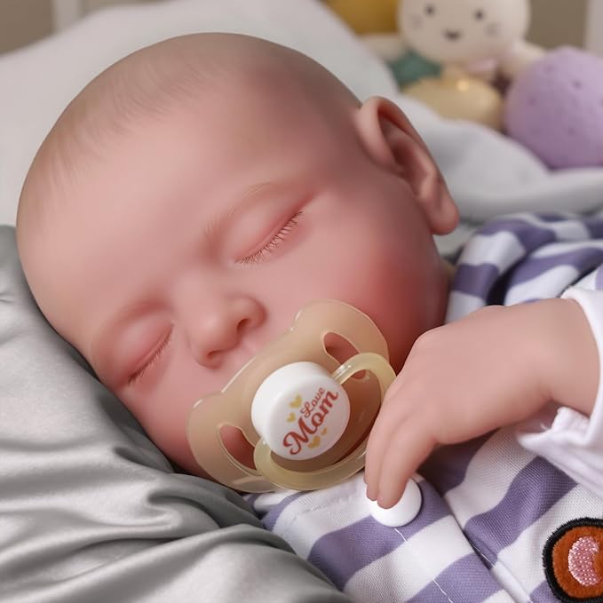 ADFO Realistic Reborn Baby Dolls Boy - 20 Inches Lifelike Baby Doll with Full Body Vinyl, Sleeping Newborn Baby Dolls Gift Toy for Kids Age 3 +