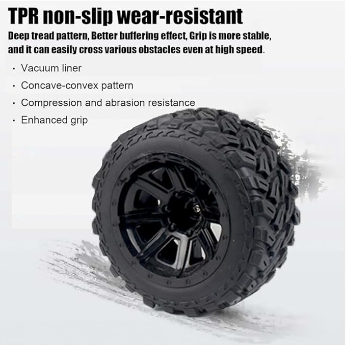 1:14 RC Car, Hobby RC Car, 36 KPH High-Speed 4WD RC Truck, 2.4 GHz Remote Control Car, All-Terrain Electric Vehicle, Off-Road Vehicle Boy Girls Birthday Toy for Kids, TDLORRC002B