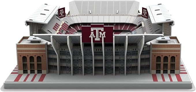 Pro Lion 3D Jigsaw Puzzle of Kyle Field Stadium Construction Building Kits - 178 Pieces| Texas A&M Aggies Football League Gifts for Boys, Adults, Men, Kids Aged 7+| Puzzles Games Kit for Creative Fan