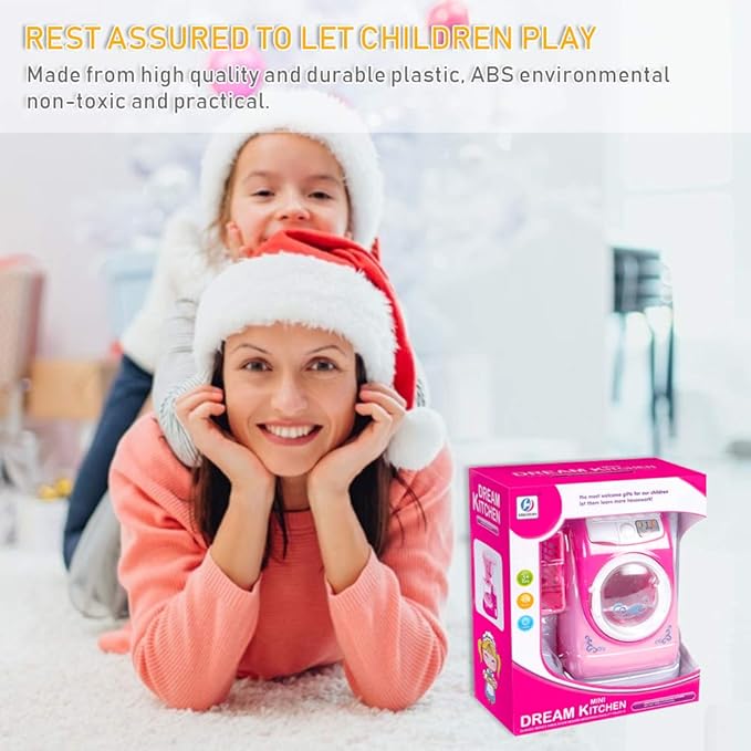 Coherny Toy Washing Machine Kids Mini Simulation Dollhouse Furniture Kitchen Toys Children Play House Toy …