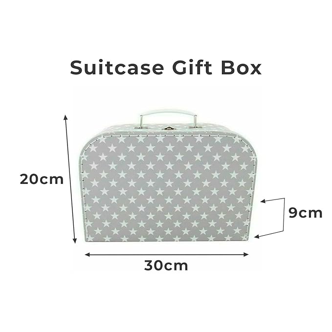 Baby Girl Gift Set New Born Baby Gift Baby Deer Fawn Security Blanket Soft Fleece, Suitcase Keepsake Box Blanket Booties & Baby Gift Basket – Unique Present for Baby Shower & Newborn Lovey