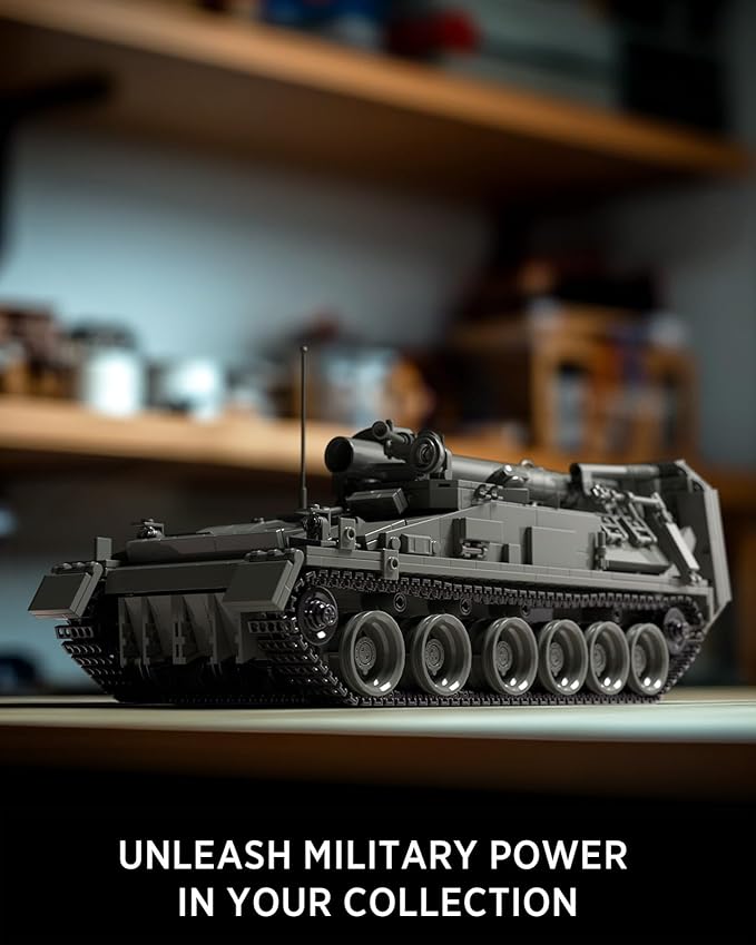 Nifeliz 2S4 Military Tank Building Model, Self-Propelled Heavy Mortar Set for Adults, Collectible Model to Build and Display, Gift for Military Fans (1,438PCS, NF10291)