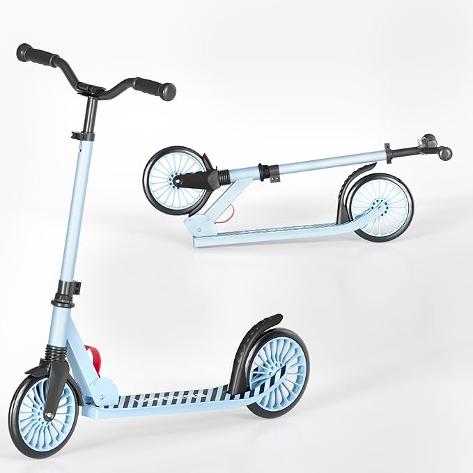 Scooter for Kids 8-12, Kick Scooter for Kids,Teen& Adults, Folding Scooters Holds Up to 220lbs | Adjustable Height | Lightweight |Rear Brake