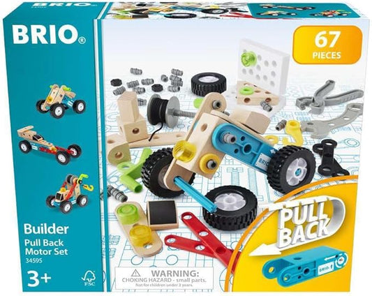 BRIO Builder Pullback Construction Set - Learning, Building and Educational Toys for 3 Year Olds and Up