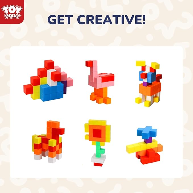 TOY Life Magnetic Building Blocks for Toddlers Ages 3-5 and Kids 4-8 - STEM Learning Preschool Building Toys