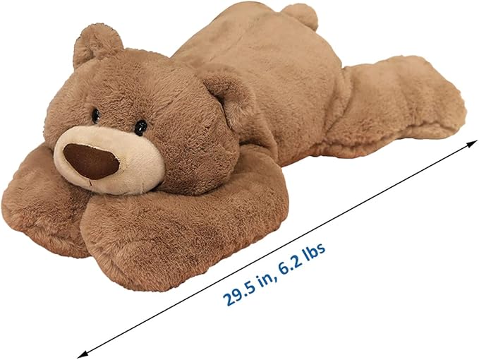 Weighted Stuffed Animals, 29.5in 6.2lbs Weighted Bear Stuffed Animal Toy Cute Brown Bear Plush Pillow for Adults Boys Girls