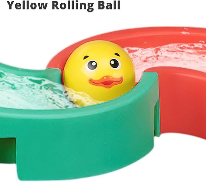 Duck Slide Toys, Bath Toys for Kids Ages 4-8, DIY Building Kit for Ages 5-7, Bathtub Time Birthday Gift for Toddler 3 + Year Old (51 PCS)