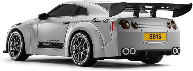 ACAMMZAR RC Drift Car, 1:24 Remote Control Car for Kids, 20KM/H 4WD High Speed RC Cars with LED Lights, Two Batteries, Extra Drifting Tires, Vehicle for Adults Boys Girls