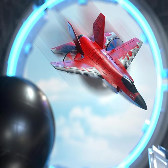 RC Plane, F-35 Jet Plane Remote Control Glider Airplanes,2 Channel 2.4GHZ Remote Control Plane Aircraft, Double Charging Wire RC Airplane Easy to Fly for Adults Beginners (Red)