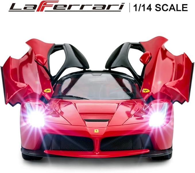 RASTAR RC Car | 1/14 Scale Ferrari LaFerrari Radio Remote Control R/C Toy Car Model Vehicle for Boys Kids, Red