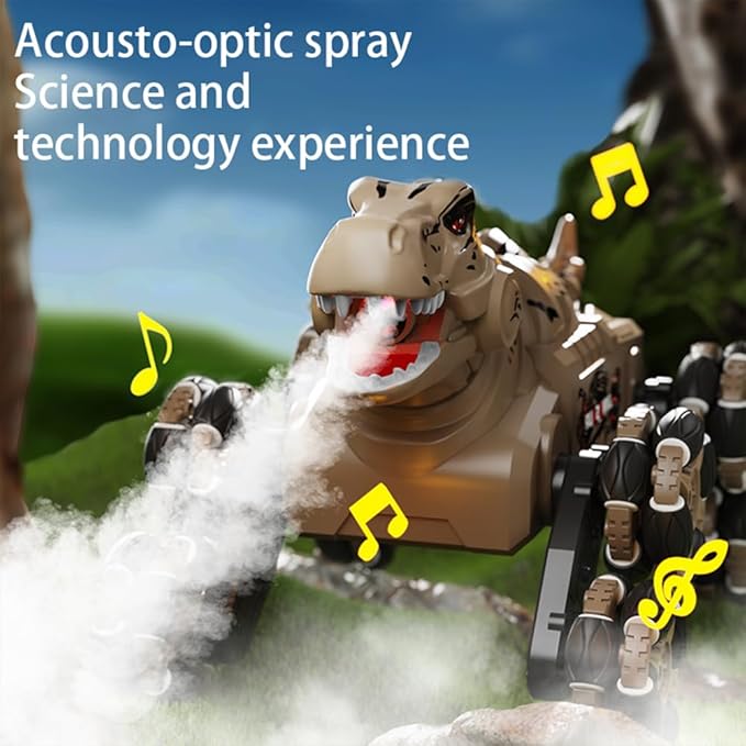 Dinosaur Remote Control Car, 8WD Monster Truck Toys for Boys Kids Age 6-12, Gesture Sensing RC Stunt Cars with Spray&Light, Novelty Children's Toys