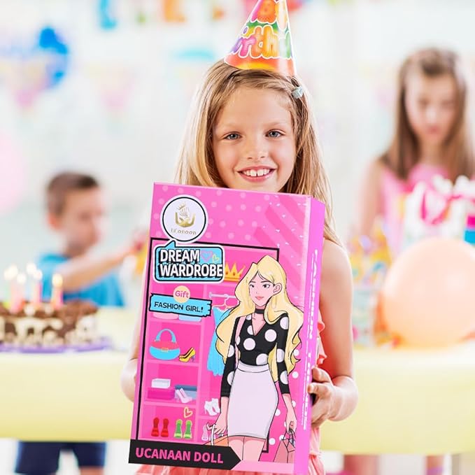 UCanaan Girl Doll and Closet Set with Doll Clothes and Accessories Items Including Fashion Dolls, Dressand Many Other Accessories (Refer Picture Shows)，Best Gitfs for Girls Christmas Birthday