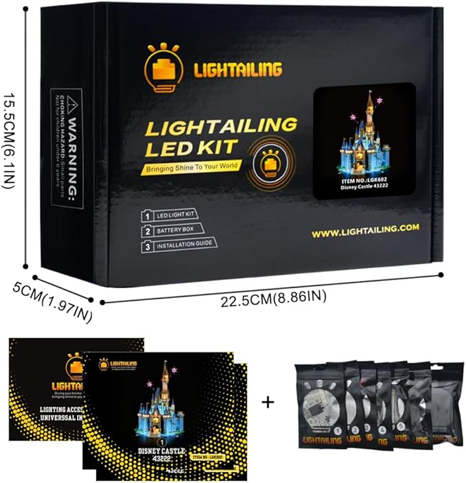 LIGHTAILING Light for Lego- 43222 Disney Castle - Led Lighting Kit Compatible with Lego Building Blocks Model - NOT Included The Model Set