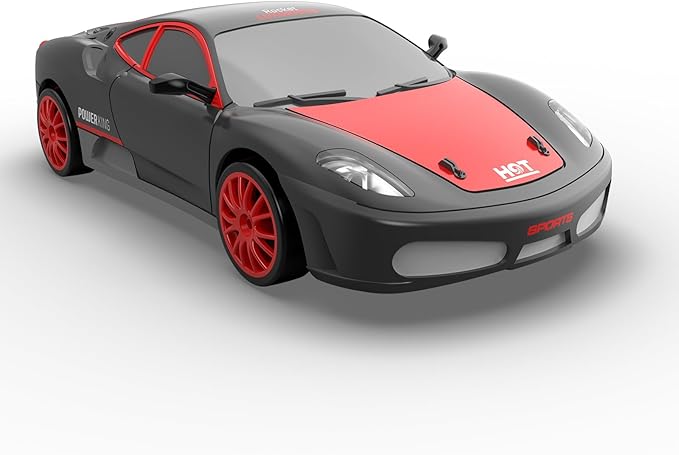 Remote Control Car RC Drift Car 2.4GHz 1:24 Scale 4WD 15KM/H High Speed Model Vehicle with LED Lights Drifting Tire Racing Sport Toy Car for Adults Boys Girls Kids Gift 2Pcs Rechargeable Batteries