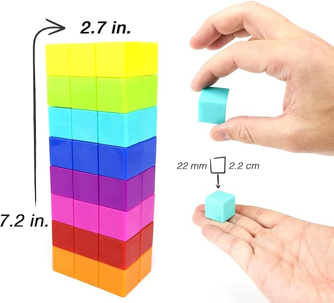 Magnetic Building Blocks for Kids 48PCS STEM Montessori Magnet Cubes in Bright Colors Educational Construction Toy Set Boys Girls Ages 3-9