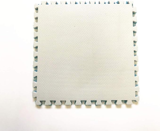 Interlocking Carpet Shaggy Soft EVA Foam Mats Fluffy Area Rugs Protective Floor Tiles Exercise Play Mat for Children Kids Room Home Parlor Bedroom (12 pcs, Blue)