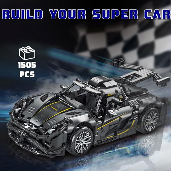 WISEPLAY Model Car Building Kits for Adults - Collectible Models Car to Build - Technic Set 1:14 Scale 1505 Pieces - Great Easter Gift