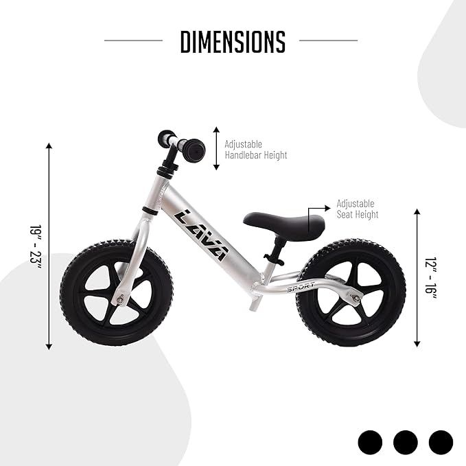Balance Bike - Lightweight Aluminium Toddler Bike for 2, 3, 4, and 5 Year Old Boys and Girls - No Pedal Bikes for Kids with Adjustable Handlebar and Seat, EVA Tires - Training Bike