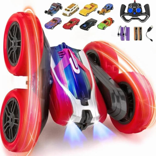 Remote Control Car Toys for Kids, 90 Min Playtime, Rechargeable Rc Stunt Car 360 Flips Rotating Cars Toys for Boys