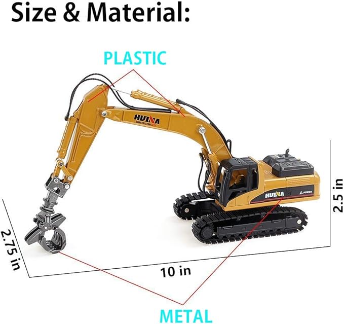 Ailejia 1/50 Scale Diecast Articulated Dump Truck Alloy Models Timber Grab Vehicle Construction Vehicle Model Engineering Car Toy boy Gift (Wood Picker)
