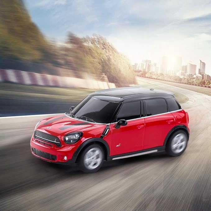RASTAR BMW 1:24 RC Cars Remote Control Mini Cooper Countryman Model Car Toy Mini Cooper Car for Kids, Red