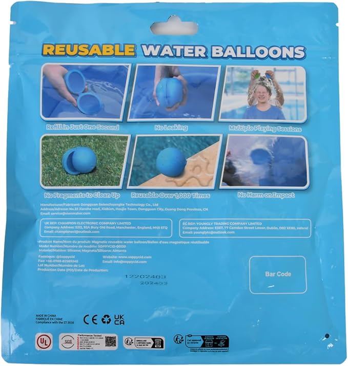 18 Pcs Reusable Water Balloons, Pool Beach Water Toys for Boys and Girls, Outdoor Summer Toys for Kids Ages 3-12, Magnetic Water Ball for Outdoor Activities