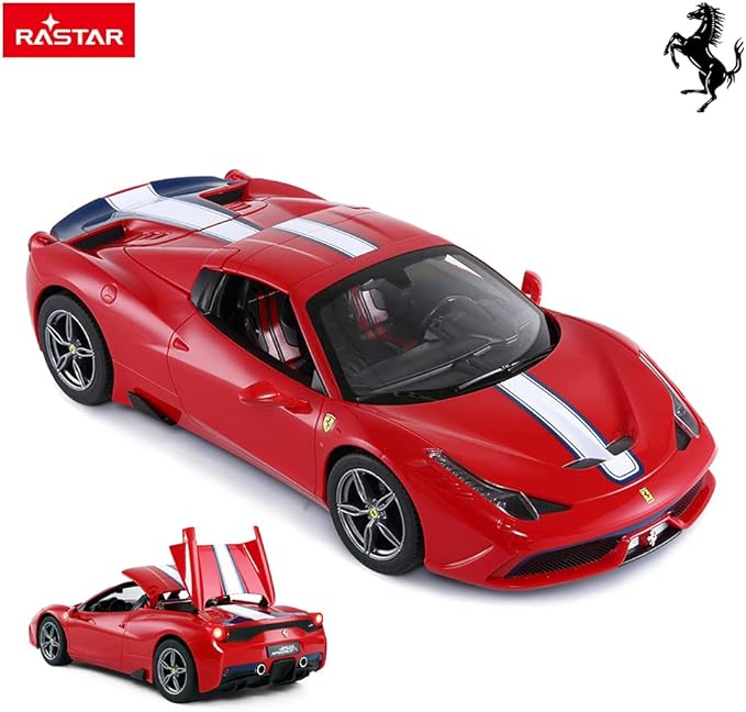 Rastar RC Car | Radio Remote Control Car 1/14 Scale Ferrari 458 Special A, Model Toy Car for Kids, Auto Open & Close, Red