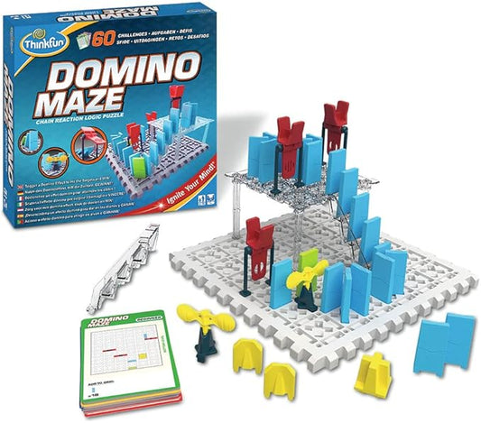 Think Fun 44001012 ThinkFun Domino Maze STEM Toy and Logic Game for Boys and Girls Age 8 and Up - Combines the Fun of Dominos With the Challenge of a Puzzle