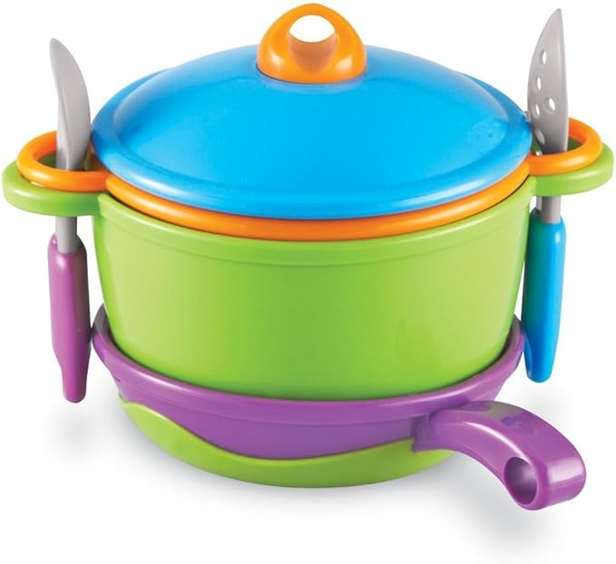 Learning Resources New Sprouts Cook it!, 6 Pieces, Ages 2+ Pretend Play Food for Toddlers, Preschool Learning Toys, Kitchen Play Toys for Kids