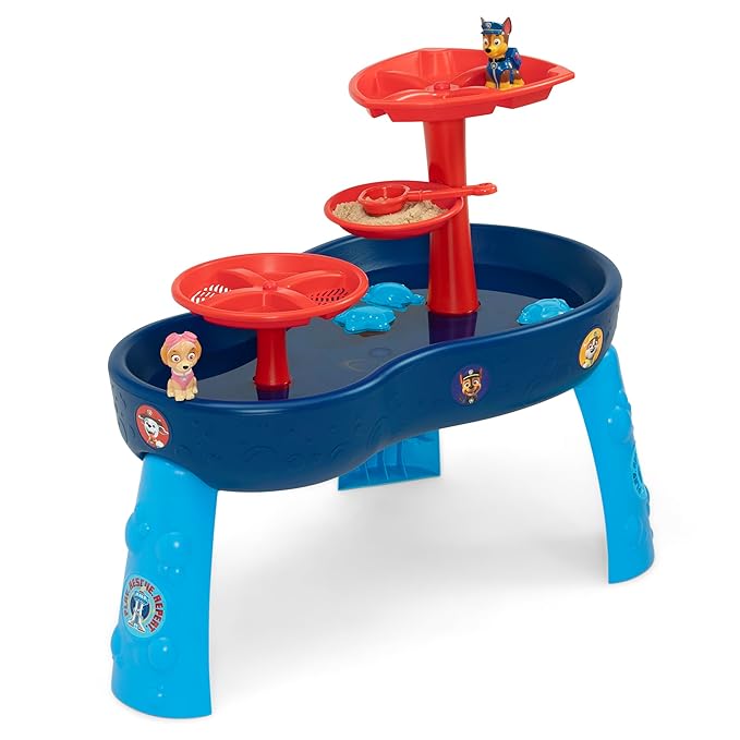 PAW Patrol Water Table by Delta Children | 3-Tier Water Table with 11-Piece Toy Set, Blue