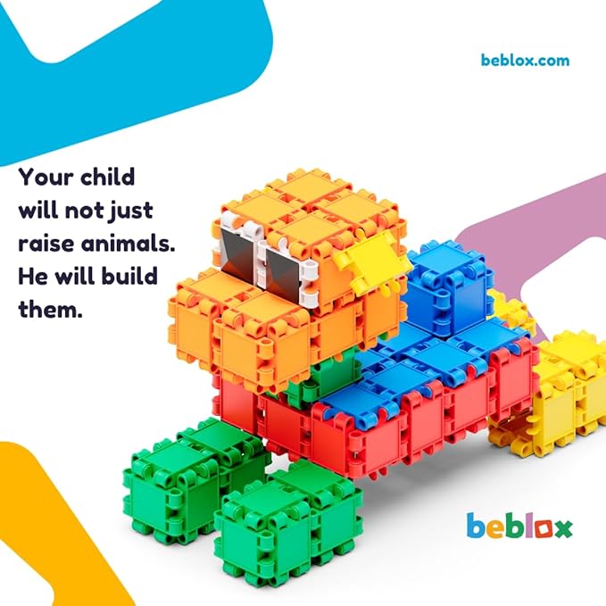 Beblox Building Blocks for Kids - 250-Piece Connecting Tiles Set - Interlocking Building Blocks for Kids, STEM Toys Kit, Fun & Educational Gifts for Boys & Girls, Preschool Learning Activities Ages 4+