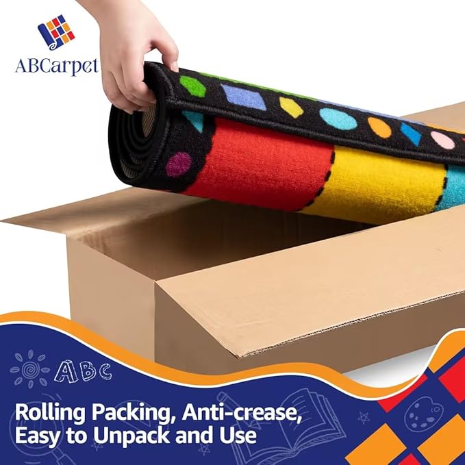 Durable Music Rug 3'3"x5' Guitar Area Rug for Studio Soft Black Music Carpet for Kids Room Washable Colorful Musical Floor Mat for Bedroom, Playroom, Nursery, Elementary