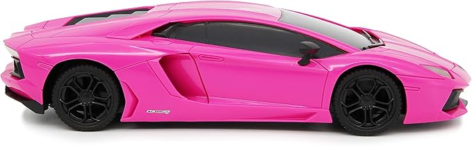 CMJ RC Cars Lamborghini LP700-4 Remote Control RC Car Officially Licensed 1:24 Scale Working Lights 2.4Ghz. Great Kids Play Toy Auto (Pink)