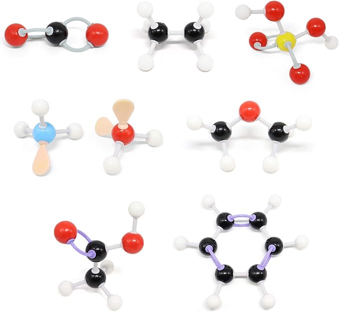 RELIANCER Molecular Model Kit,419PCS Organic Molecular Chemistry Set w/Atoms & Bonds,Molecular Structures Building Kit for Chemistry Learning,STEM Science Kits for Teachers,Students,Young Scientists