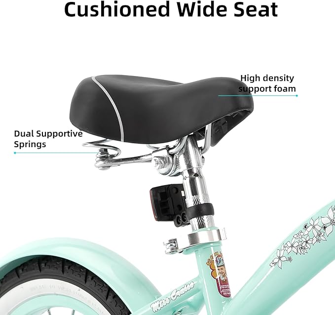 JOYSTAR 12 14 16 Inch Kids Cruiser Bike for Ages 2-7 Years Old Girls & Boys, Children's Bicycle with Training Wheels, Coaster Brake, Fenders & Adjustable Seat