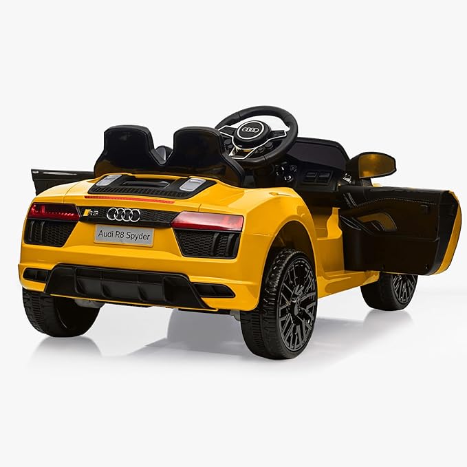 Licensed Audi 12V Kids Ride-On Car | Electric Car with Remote Control for Boys and Girls | 4-Wheel Design, LED Headlights, Music, and Horns