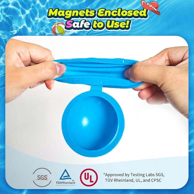 SOPPYCID 24Pcs Reusable Water Balloons, Summer Water Toys, Magnetic Water Ball for Outdoor Games, Pool Toy, Beach Toys for Kids