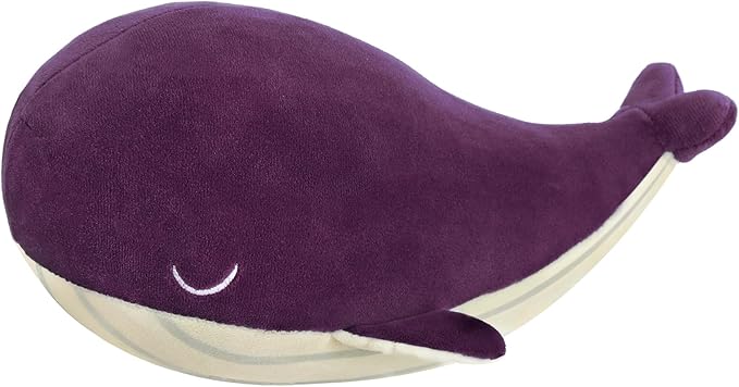 MUPI Whale Stuffed Animals Plush Pillow 4 Size Cute Soft Cotton Plushies Pillows Kawaii Blue Whale Toy Gifts for Kids Boys Girls Adults (Purple, 18 Inch)