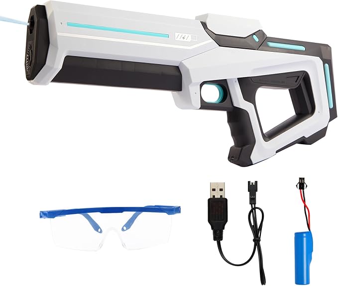 Electric Water Gun with Auto-Suction, 32FT Long-Range Spray & Expandable Bottle Capacity