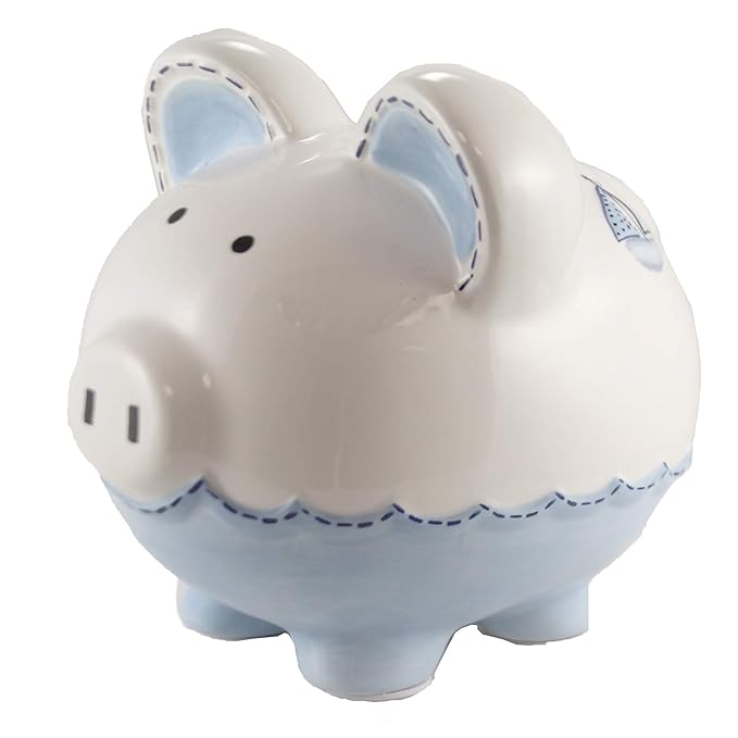 Child to Cherish Ceramic Piggy Bank for Boys (Sailboat)