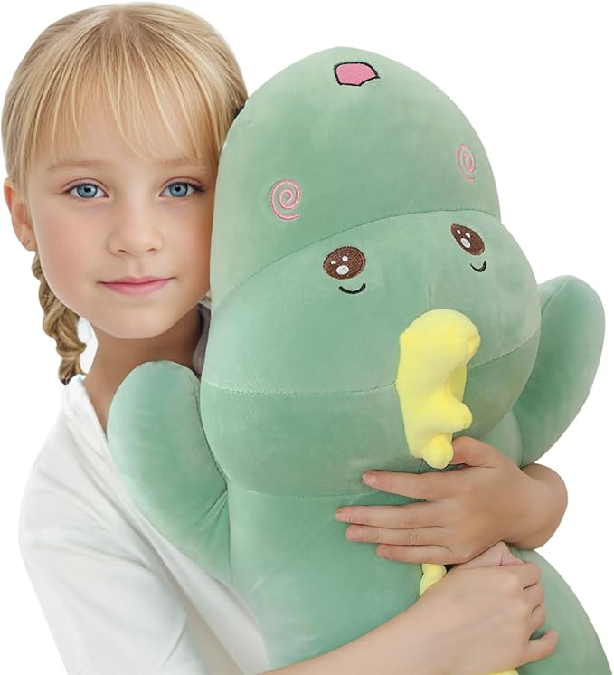 32" Giant Dinosaurs Plush Toy Pillow, Cute Dinosaur Stuffed Animals Doll, Soft Back Cushion Big Dinosaur Plushies, Gift for Kids Boys, Birthdays, Easter