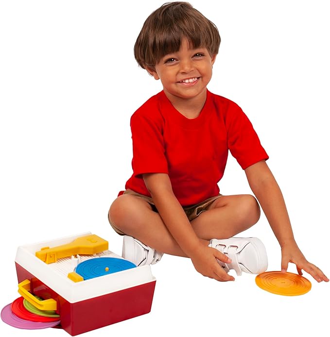 Fisher Price Classics - Record Player - Retro, Tactile Interactive Retro Toy for Kids, Girls, Boys, Toddlers, Baby, Preeschooler, Unisex 18 Months +