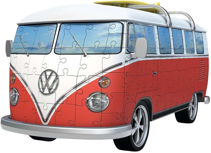 Ravensburger Volkswagen T1 Campervan 3D Jigsaw Puzzle - 162 Pieces | Precision Fit with Easy Click Technology | Engaging Toy for Kids & Adults | Durable Displayable Model
