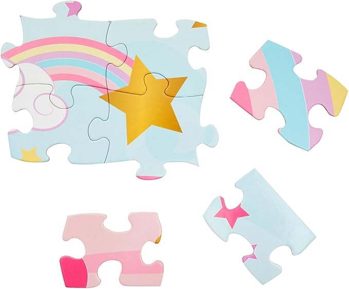 Blue Panda Giant Unicorn Floor Puzzle for Kids - 100 Pieces, 2.3 x 3 Feet, Large Rainbow Unicorn Jigsaw Puzzle for Girls and Boys